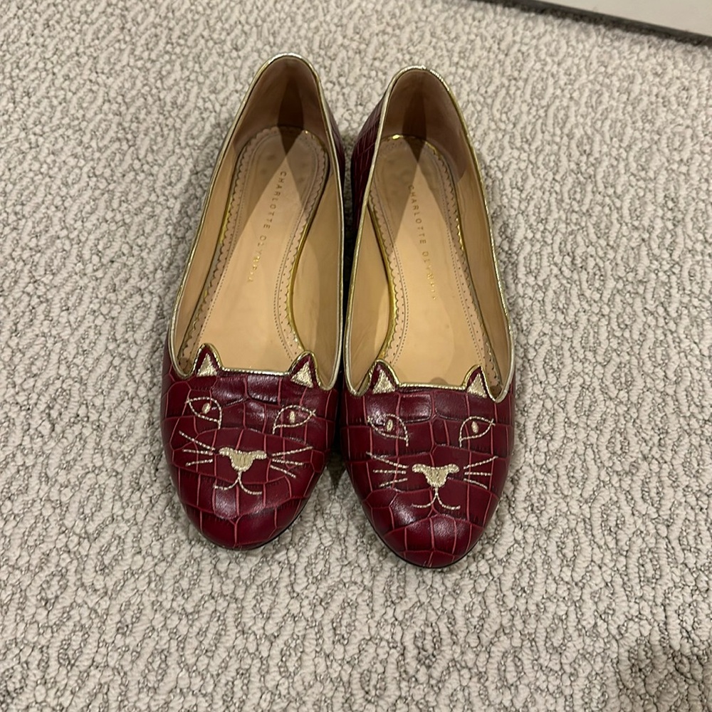 Charlotte Olympia cat flats size 41